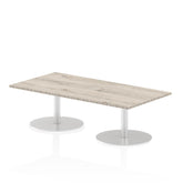Dynamic Italia 1600 x 800mm Poseur Rectangular Table Grey Oak Top 475mm High Leg ITL0285 DD